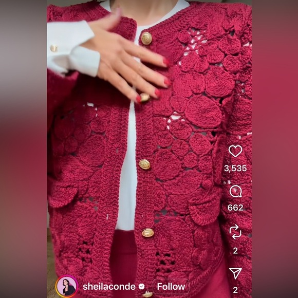 NWT ZARA MACRAMÉ CARDIGAN SIZE S and M 
🚨FIRM PRICE NO DISCOUNT - Picture 11 of 16